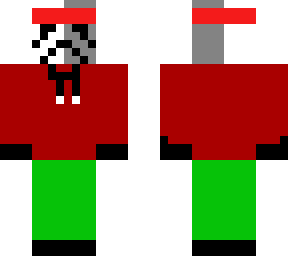 new gamer robot with headphones and bandena