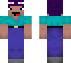 noob skin with enderman cap/hair