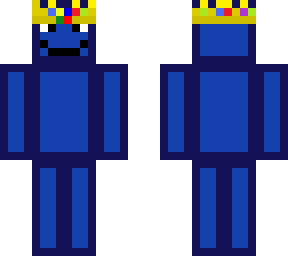 blue man with crown