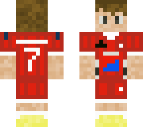football player (red team) with the number 7