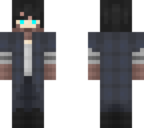 man blue eyes long jacket