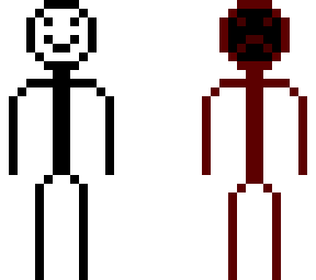stickman double face