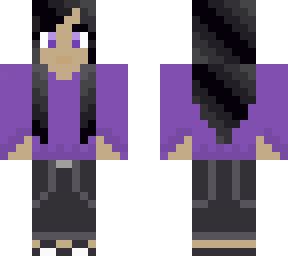 cute black and purple girl skin