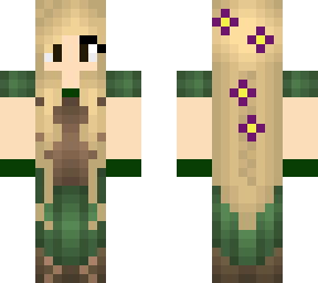 Elf Blonde Brown eyes | Minecraft Skin