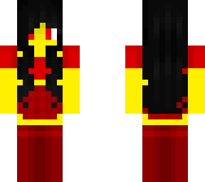 female - red croptop - plaid skirt - headband - red boots