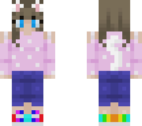 rainbow shoes - white cat girl