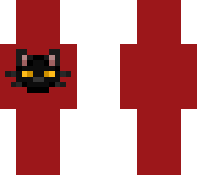 cat pixel art red