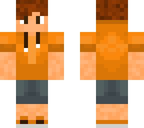 summer orange hoodie boy