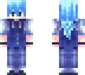 Blue Haired School Girl | Minecraft Skin