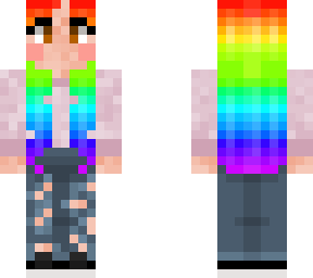 rainbow haired girl
