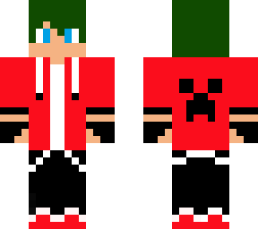 red gamer with green hair