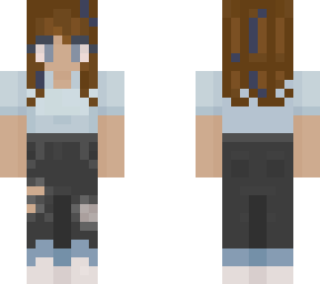 blue brunette & blue casual