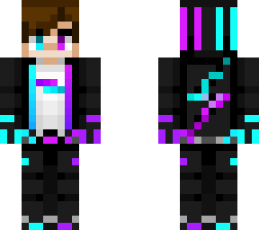 half blue half purple