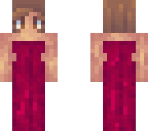 woman in red dress