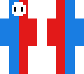 fall guy red and blue pattern