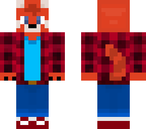 flannel red panda