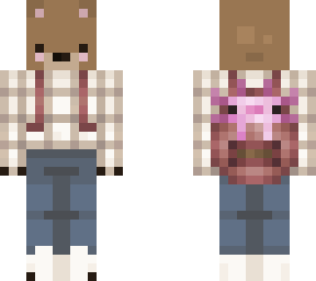 bear + axolotl + plaid outfit