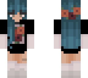 blue hair flower girl