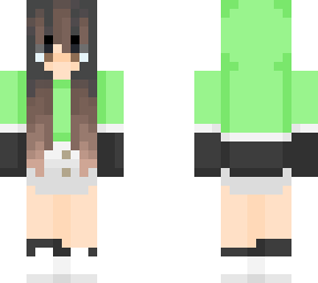 cute green hoodie girl