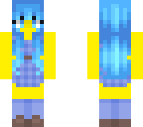 female - blueberry outfit - blue hair