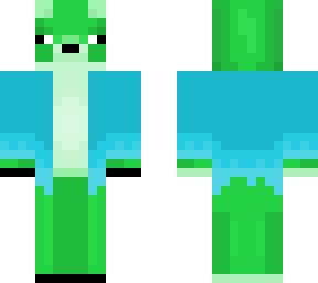 green fox with blue