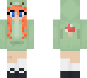 mushroom frog hoodie w/ ginger hair