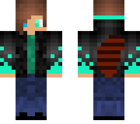 aqua blue red panda boy