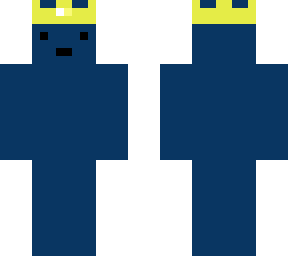 dark blue skin with a crown