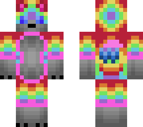 pastel rainbow wolfie (with indigo eyes)