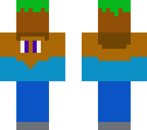 steve with grass block