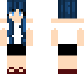 blue hair popular girl
