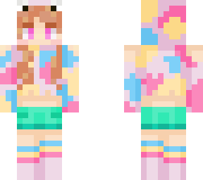 multi-colored frog girl