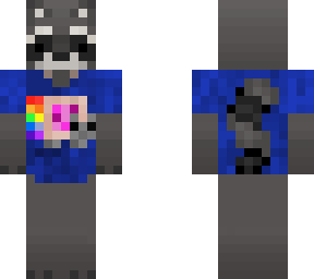 racoon with nyan cat shirt on!!! :3