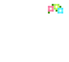 flower crown - easter pink green & blue