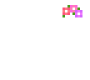 flower crown - easter red pink & purple
