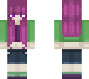 green n' purple girl