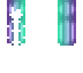 purple to green fade hair base (long)