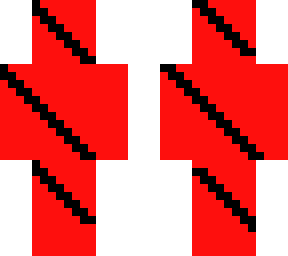 red with black stripes