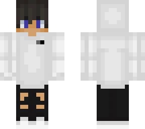 white hoodie boy black sleeve pattern