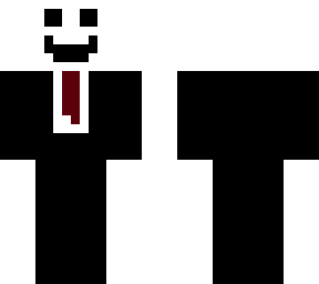 white man with a black suit