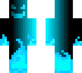 blue flamed monster