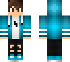 cyan blue person