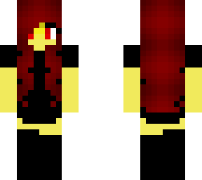 female - black outfit - black boots - red hair