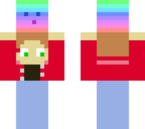 man holding a rainbow slime
