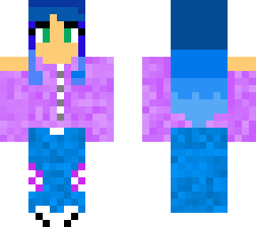 delailed purple and blue ombrae.