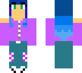 purple and blue ombrae.