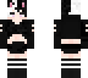 femboy w/ crop top slitted arms b/w