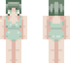 green swimsuit