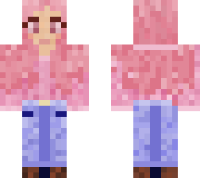 lots of hair pink girl