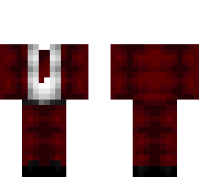 ob - dark red & white suit & tie